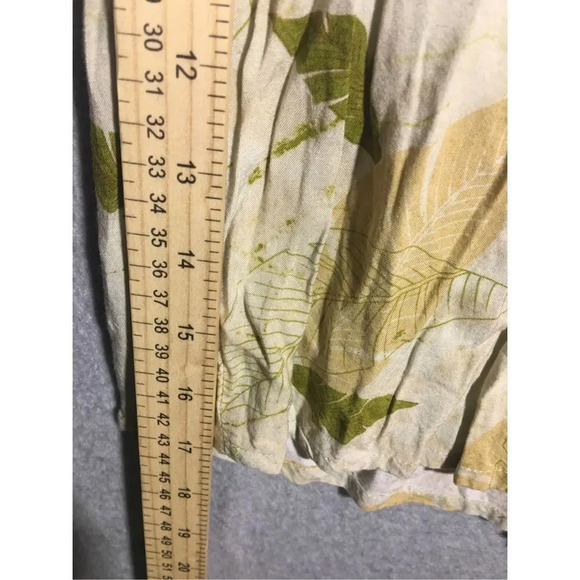 Mens Knightsbridge Button Up Shirt Leaves Rayon Casual Wooden Buttons Beachy - Picture 5 of 5